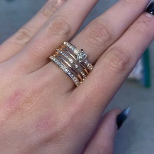 Rose gold ring, adjustable